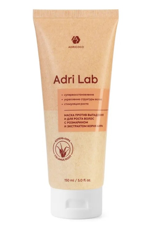 Маска Adri Lab против выпадения и для роста волос с розмарином и экстрактом корня аира, ADRICOCO, 15 