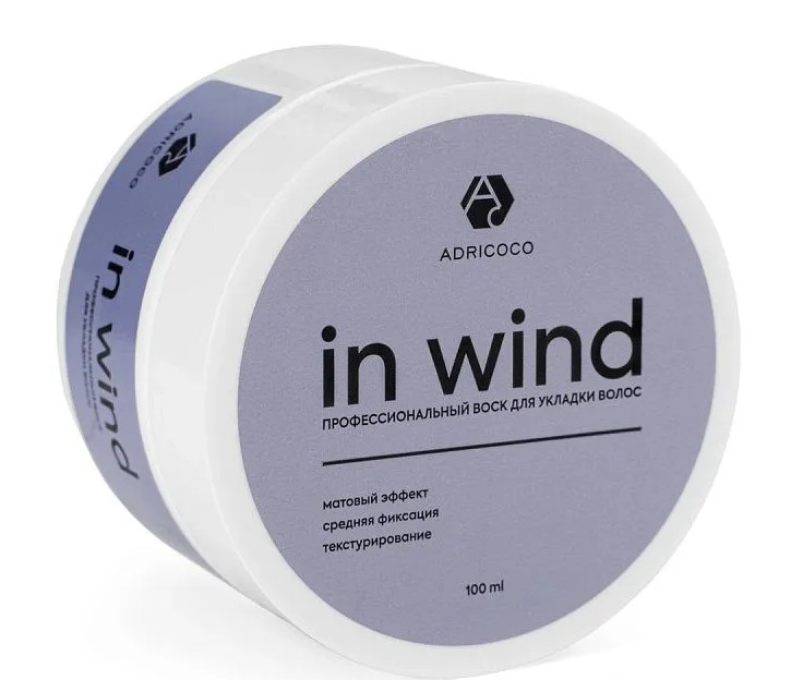 Матовый воск для укладки волос In Wind, ADRICOCO, 100 мл 