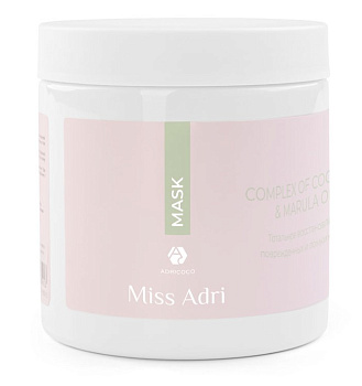 Восстанавливающая маска для волос ADRICOCO Miss Adri Complex of coconut & marula oil, 500 мл 
