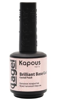 2912 Базовое покрытие Кристальный персик «Вrilliant Base Coat Crystal Peach» «Lagel», 15 мл 