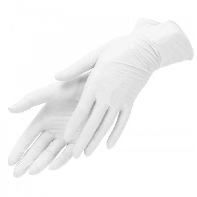 Нитриловые перчатки, белые 100 шт XS упак 