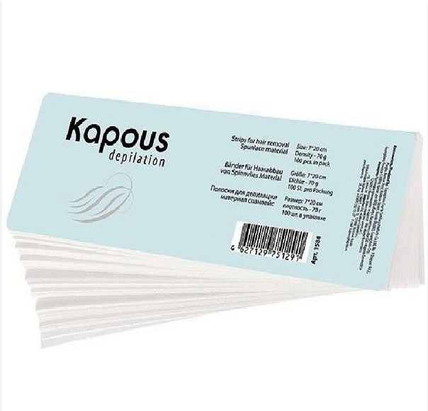 Полоски для депиляции Kapous, фиолетовый, 7*20 см, 100 шт./уп. 