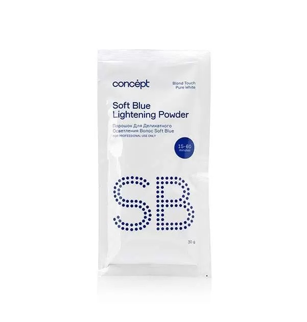 Порошок для осветления волос (Blond Touch Soft Blue lightening powder) PURE WHITE, 30 г Концепт(Сonc 