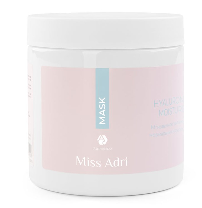 Увлажняющая маска для волос с гиалуроновой кислотой ADRICOCO Miss Adri Hyaluronic moisture, 500 мл 