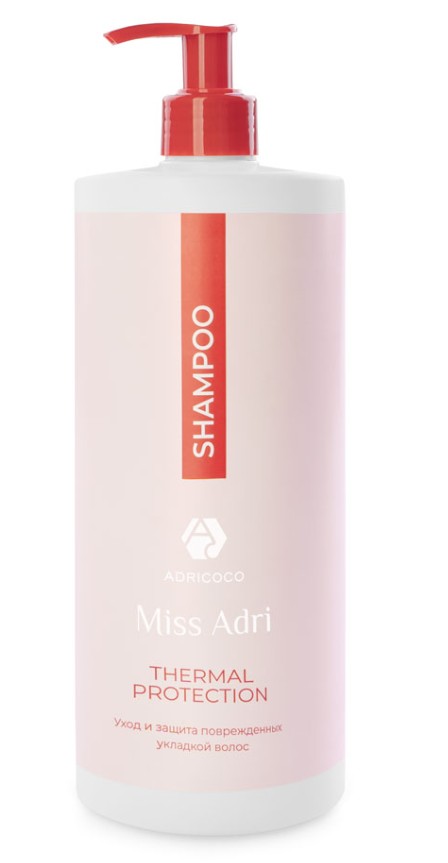 Термозащитный шампунь для волос ADRICOCO Miss Adri Thermal protection,1000 мл 