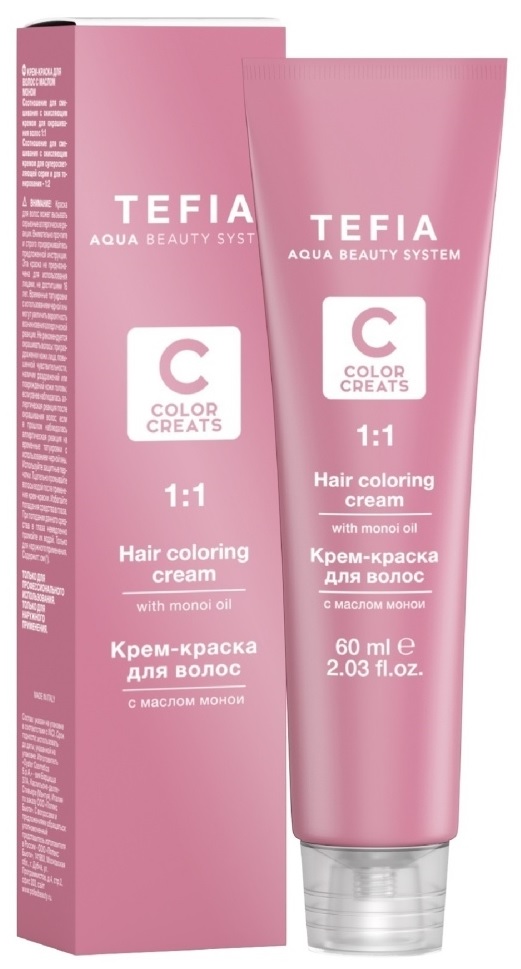 Т 10.3 Крем-краска для волос с маслом монои тонер латте 60 ml. - линия COLOR CREATS 
