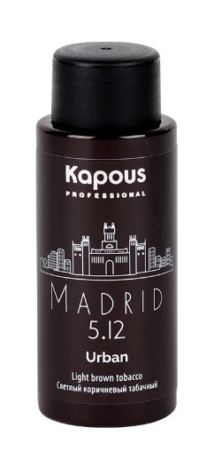 LC 5.12 Мадрид, Полуперманентный жидкий краситель для волос «Urban» Kapous, 60 мл 