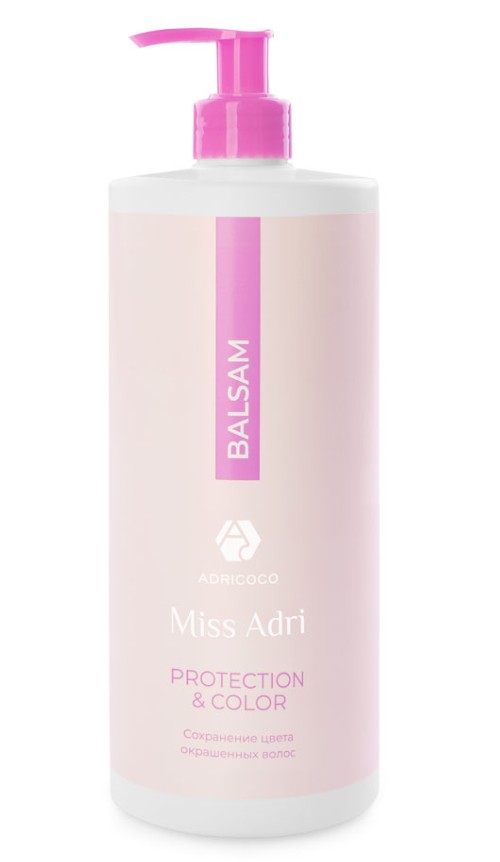 Бальзам для окрашенных волос ADRICOCO Miss Adri Protection & color,1000 мл 