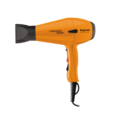 Профессиональный фен для укладки волос "Tornado 2500"Kapous оранжевый 