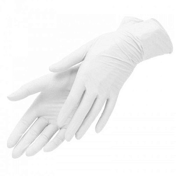 Нитриловые перчатки, белые 100 шт XS упак 