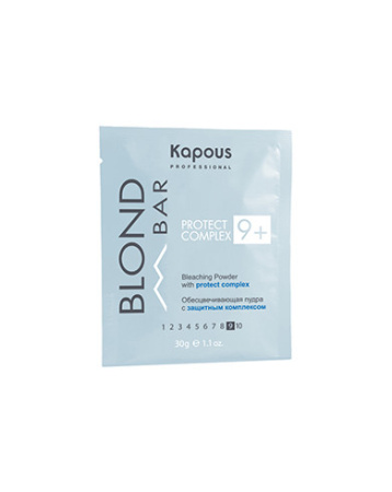 Обесцвечивающая пудра с защитным комплексом 9+ серии “Blond Bar” Kapous, 30 г 