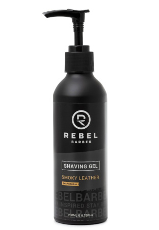 Премиальный гель для бритья REBEL BARBER Smoky Leather 200 мл 