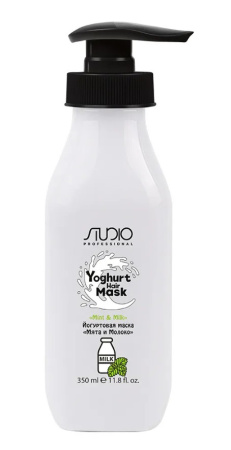 Йогуртовая маска для волос «Мята и Молоко» линии Studio Professional, 350 мл 