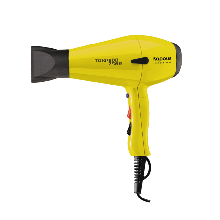 Профессиональный фен для укладки волос "Tornado 2500"Kapous жёлтый 