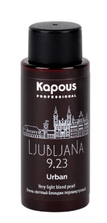 LC 9.23 Любляна, Полуперманентный жидкий краситель для волос «Urban» Kapous, 60 мл 
