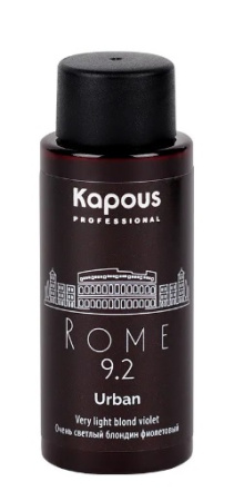 LC 9.2 Рим, Полуперманентный жидкий краситель для волос «Urban» Kapous, 60 мл 