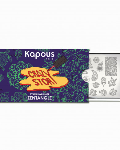 Zentangel, пластина для стемпинга «Crazy story» Kapous 