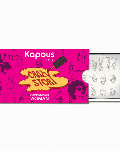 Woman, пластина для стемпинга «Crazy story» Kapous 